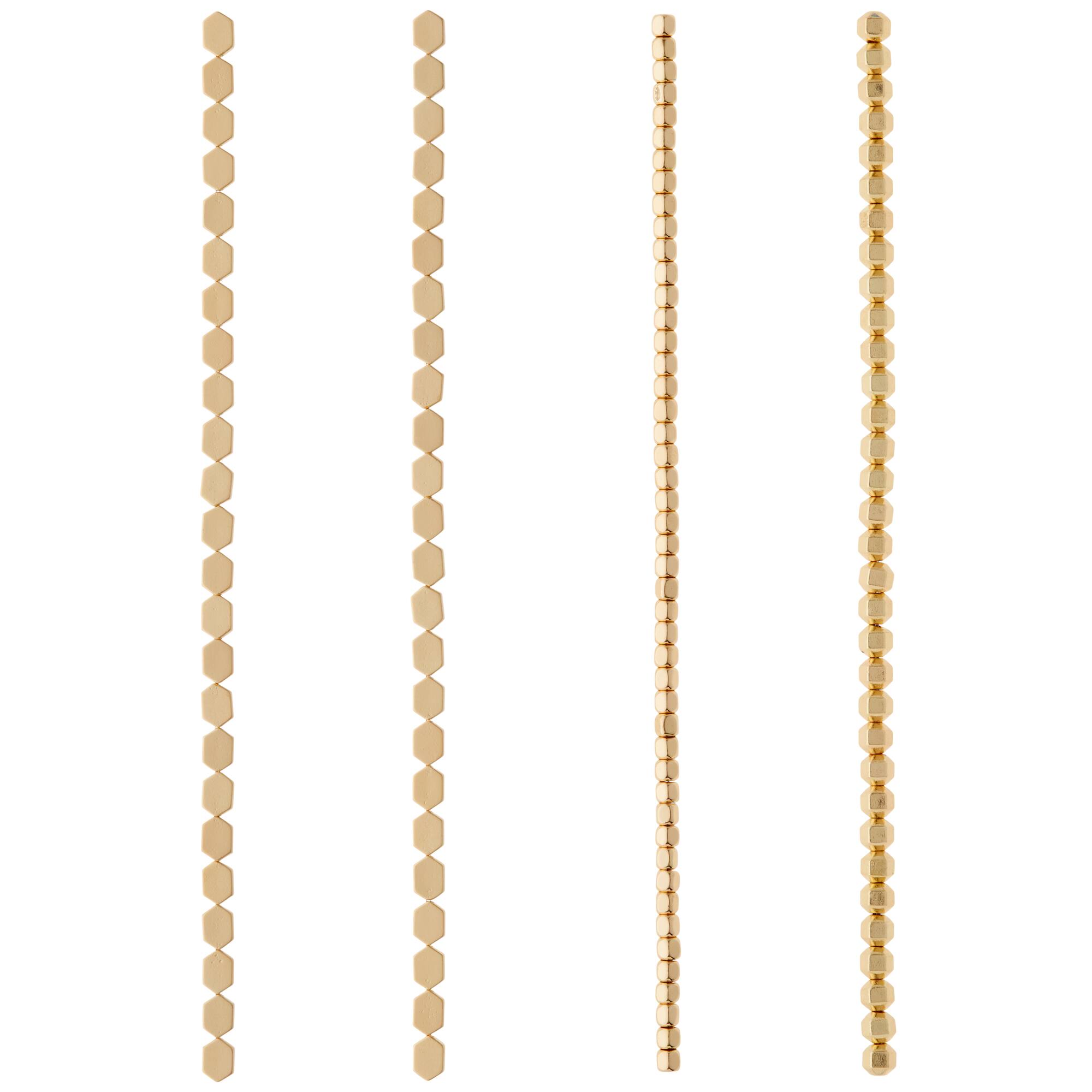 Matte Gold Hematite Mix Beads by Bead Landing™